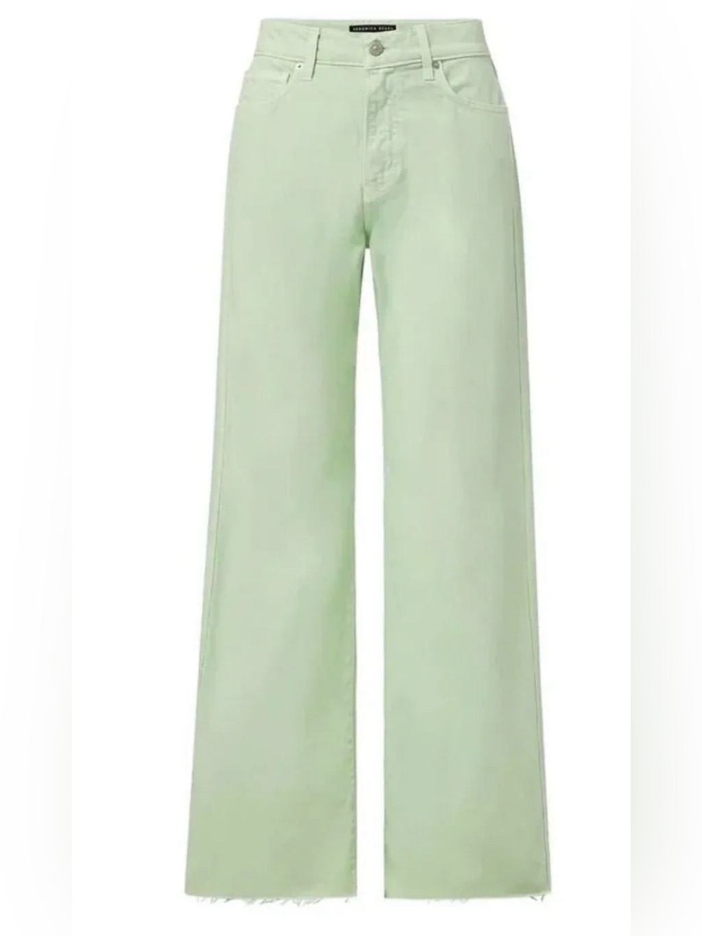 Nwot Veronica Beard Taylor Relaxed Wide Leg High Rise Jean In Pistachio Green